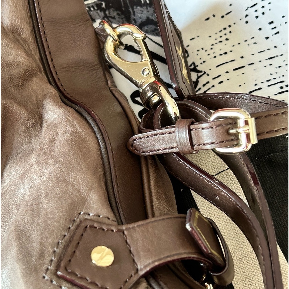 L.A.M.B. Brown Leather Shoulder Bag - Picture 8 of 15